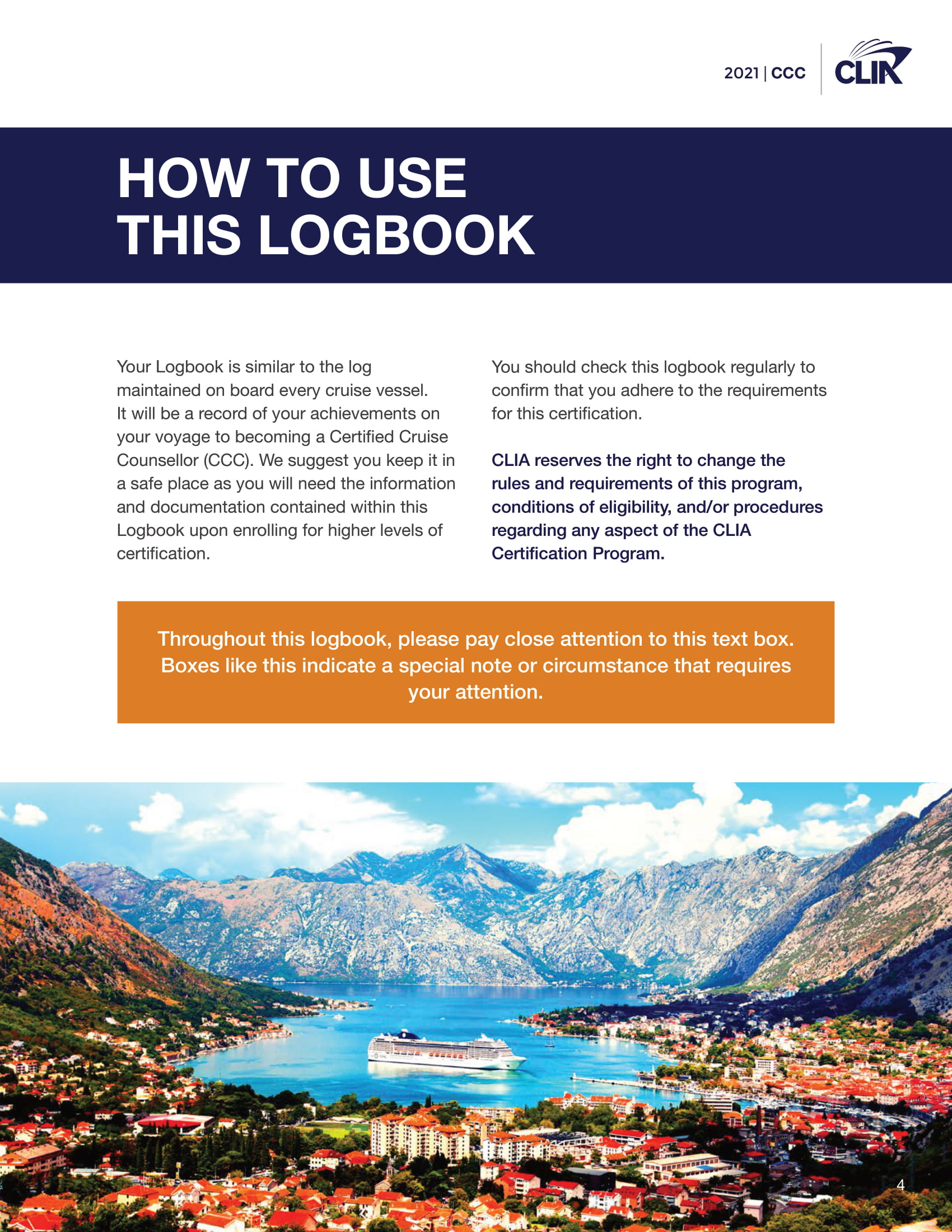 2021 Certified Cruise Counsellor Program - CLIACCCLogbook2021 1212020-04