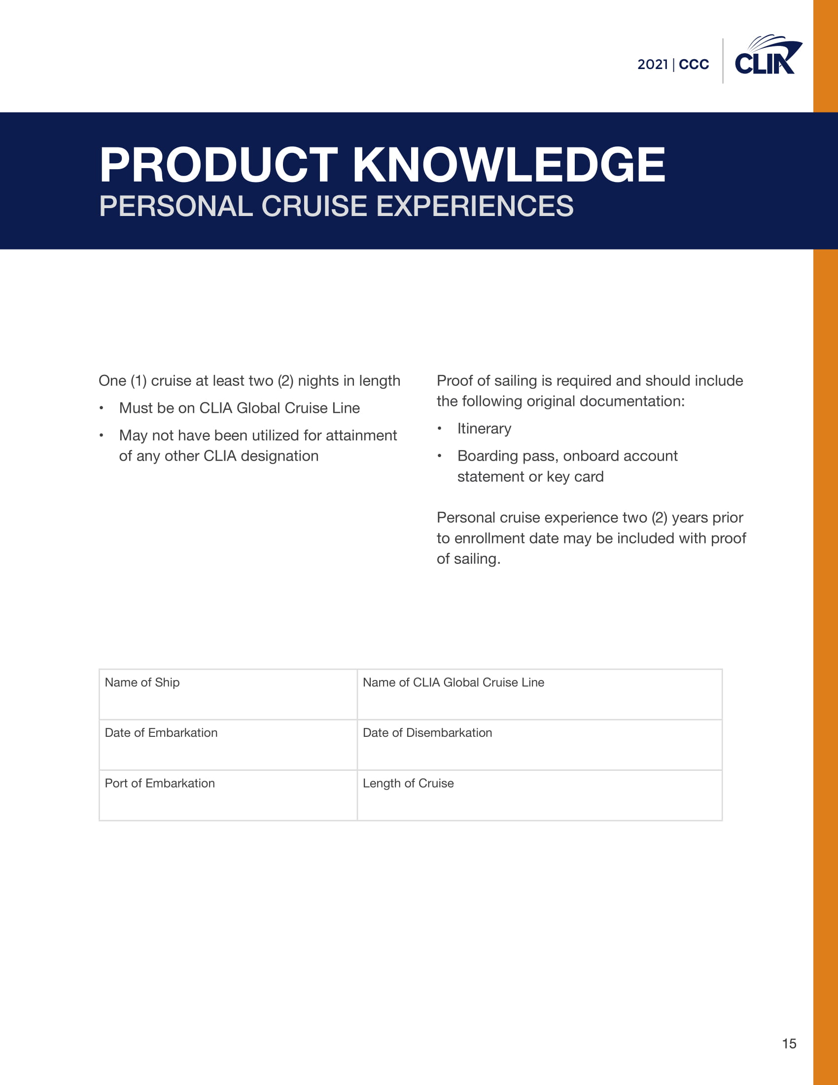 2021 Certified Cruise Counsellor Program - CLIACCCLogbook2021 1212020-15