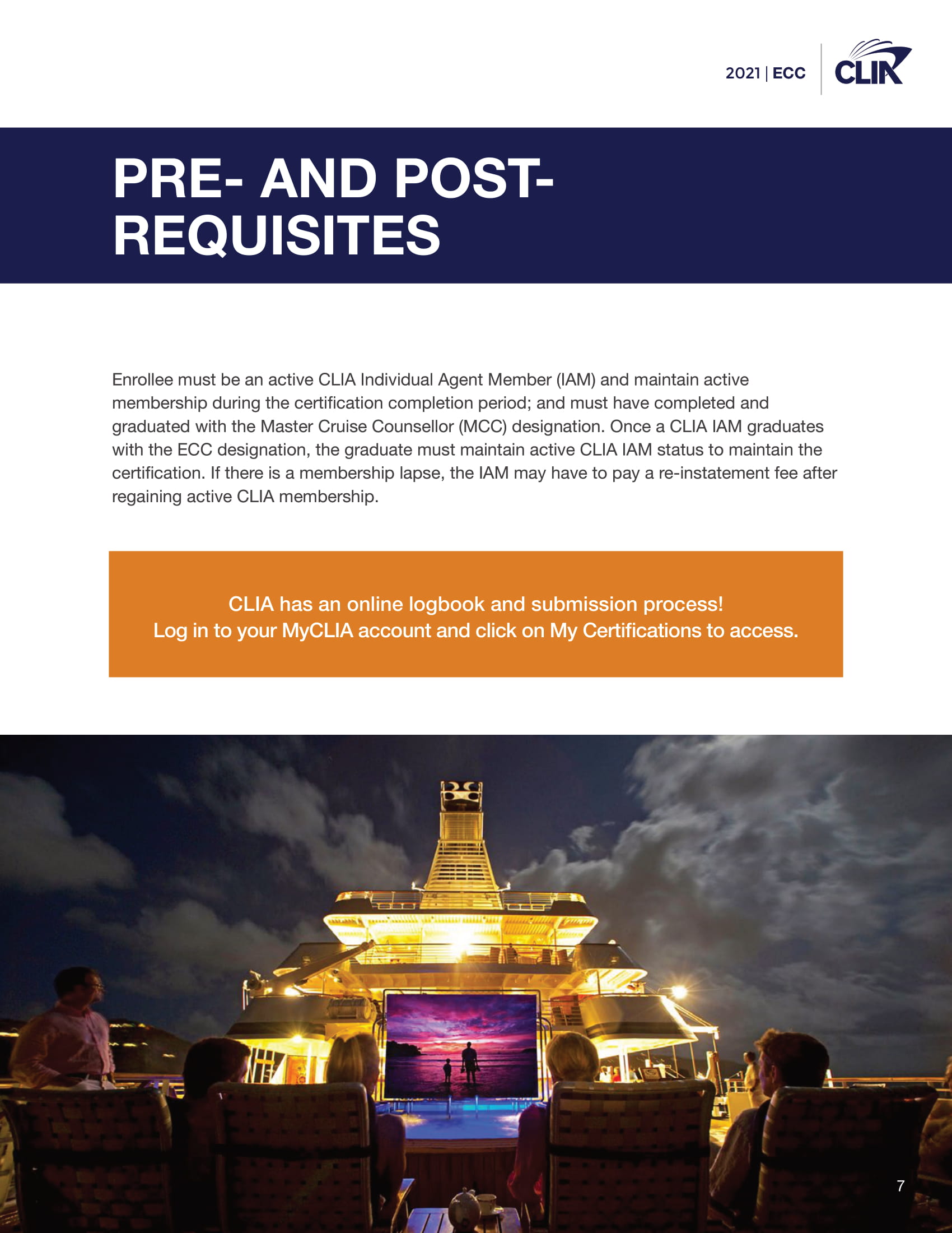 2021 Elite Cruise Counsellor Program - cliaecclogbook2021-1212020-07