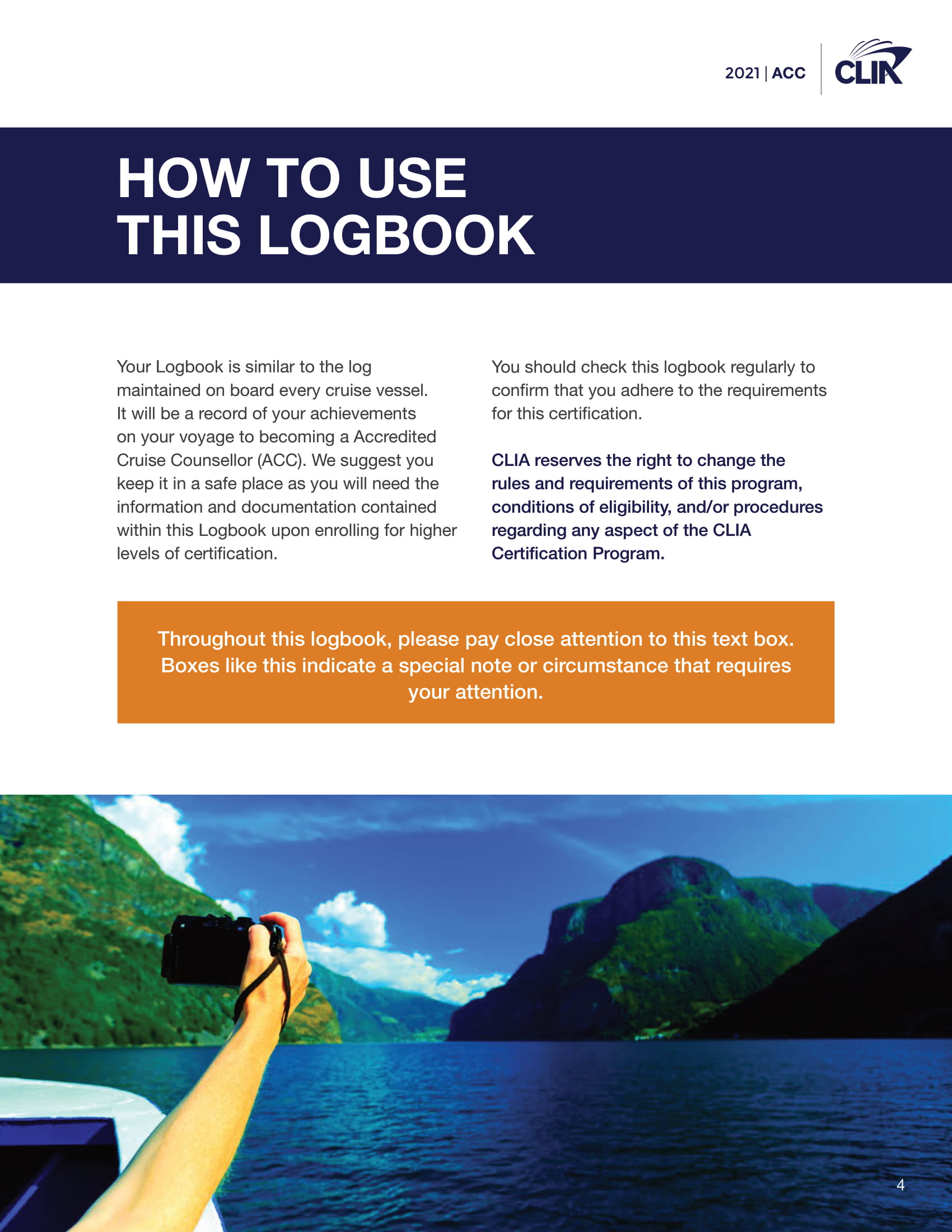 Accredited Cruise Counsellor Program - cliaacclogbook2021-1212020-04