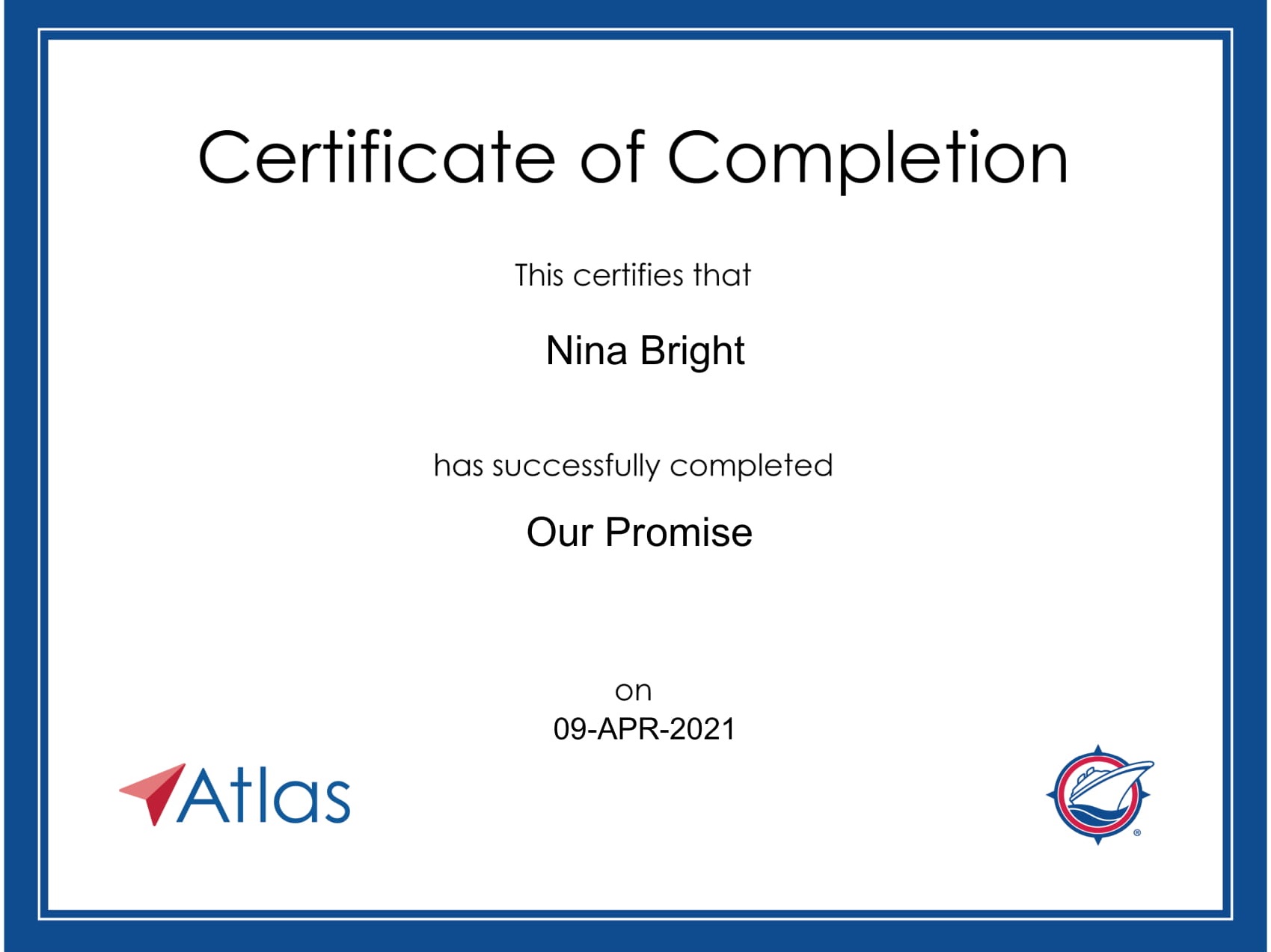 Atlas - Certificate - Our Promise-1
