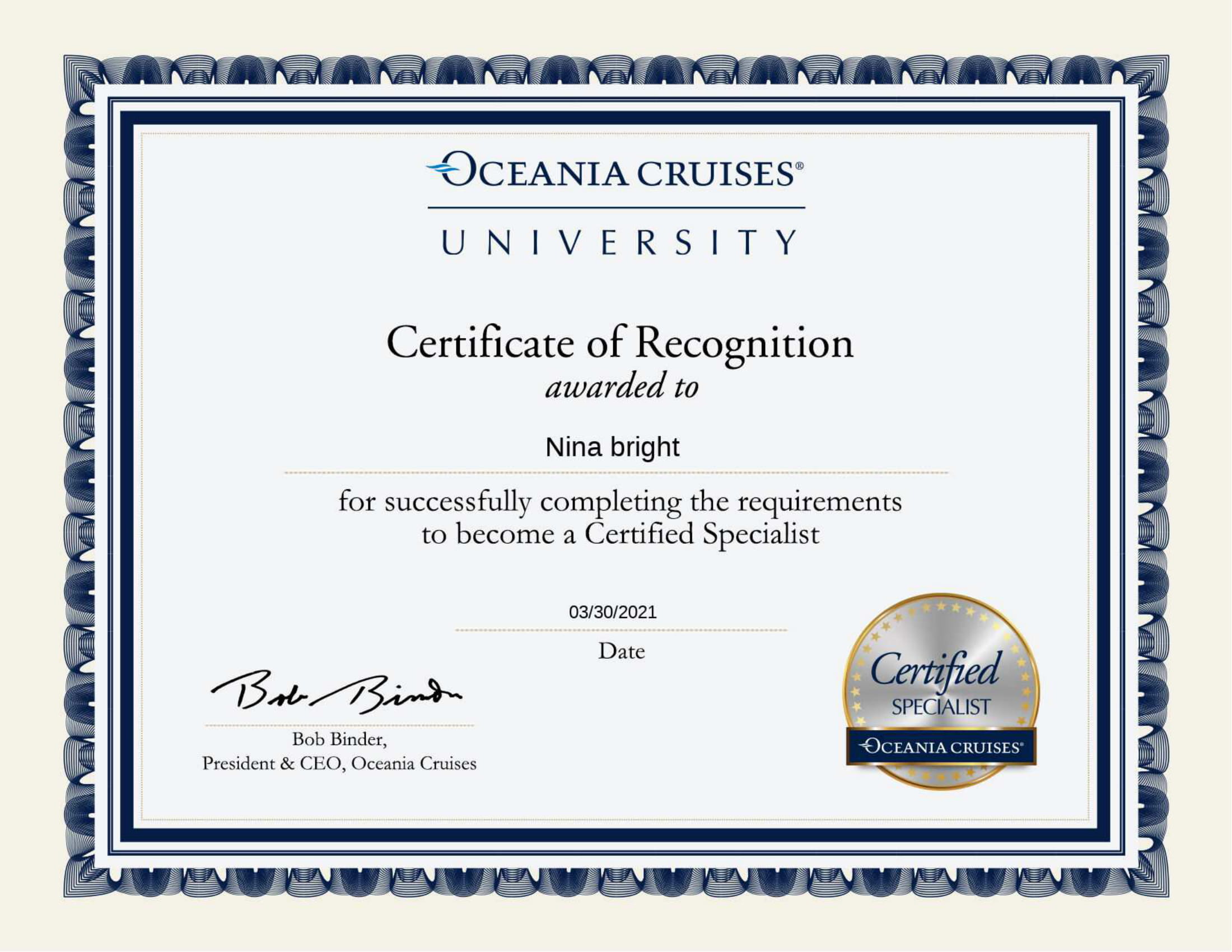 Oceania Certified Specialist Certificate-1
